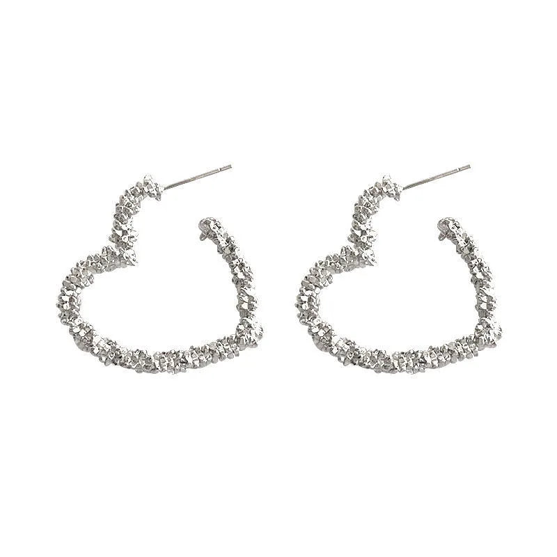 925 Sterling Silver Earrings For Women Trendy Simple Retro Heart Earring Jewelry Prevent Allergy Party Accessories Your Shop Mania