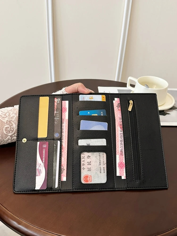 Faionable Cact Women's Wallet Large Capaci Thin Long Sle Handheld Leather Clutch Simple Design Spring 2025 New Arrival Your Shop Mania
