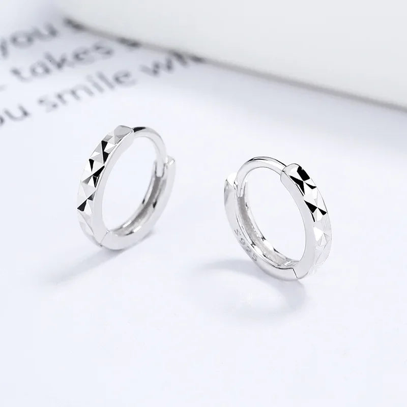 High Quality Woman's 925 Sterling Silver Jewelry New Hoop Earrings Your Shop Mania