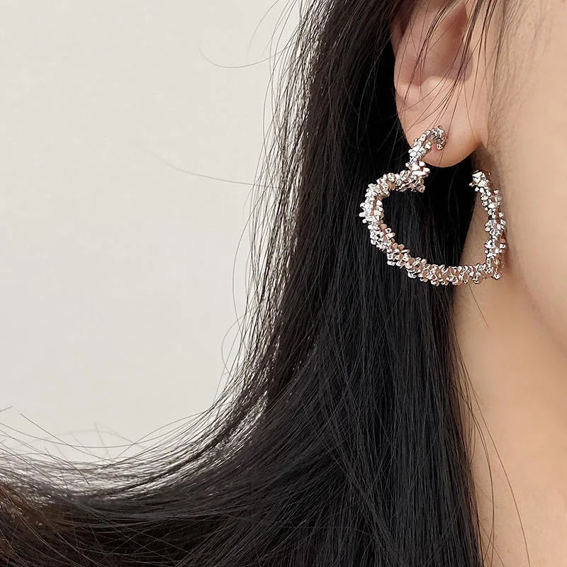925 Sterling Silver Earrings For Women Trendy Simple Retro Heart Earring Jewelry Prevent Allergy Party Accessories Your Shop Mania