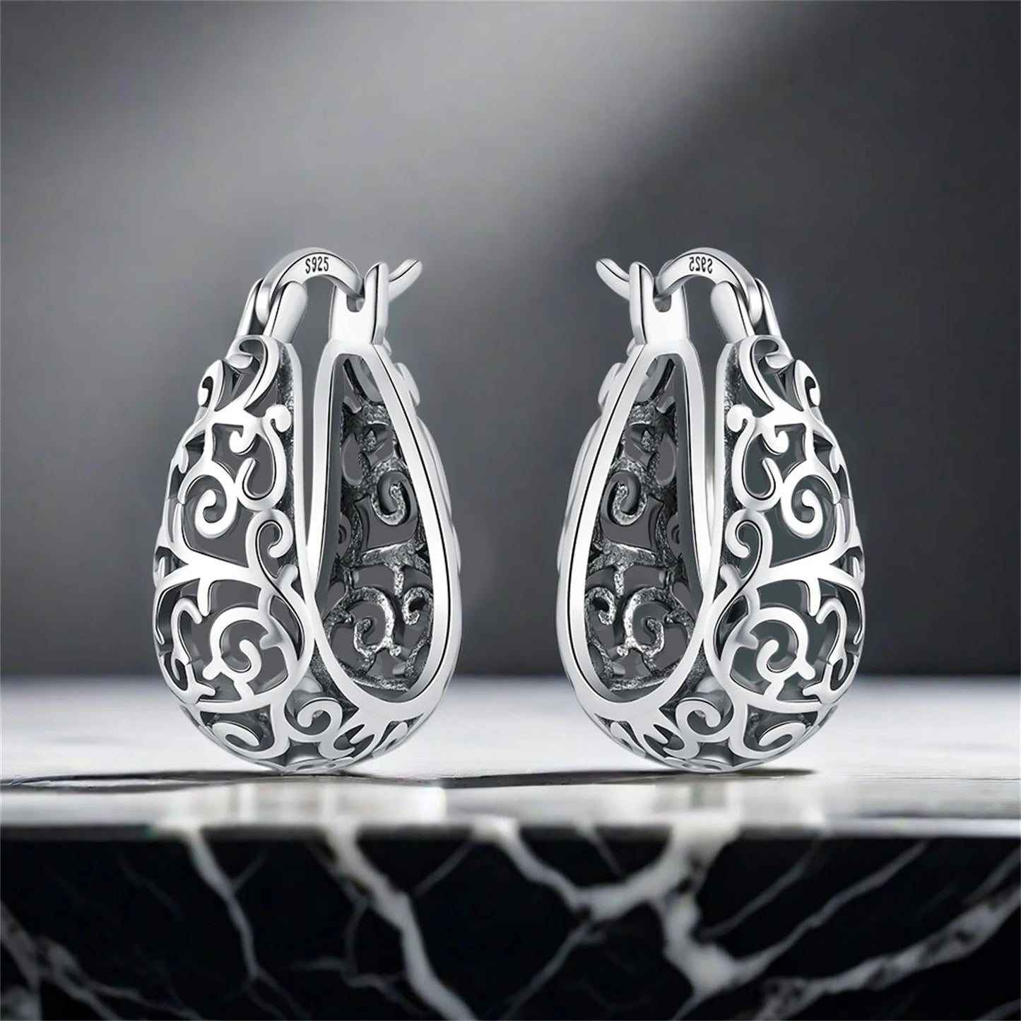 925 Sterling Silver Vintage Vine Series Earring Jewelry Versatile Hoop Earrings For Women Jewelry Fine Birthday Party Gifts Your Shop Mania