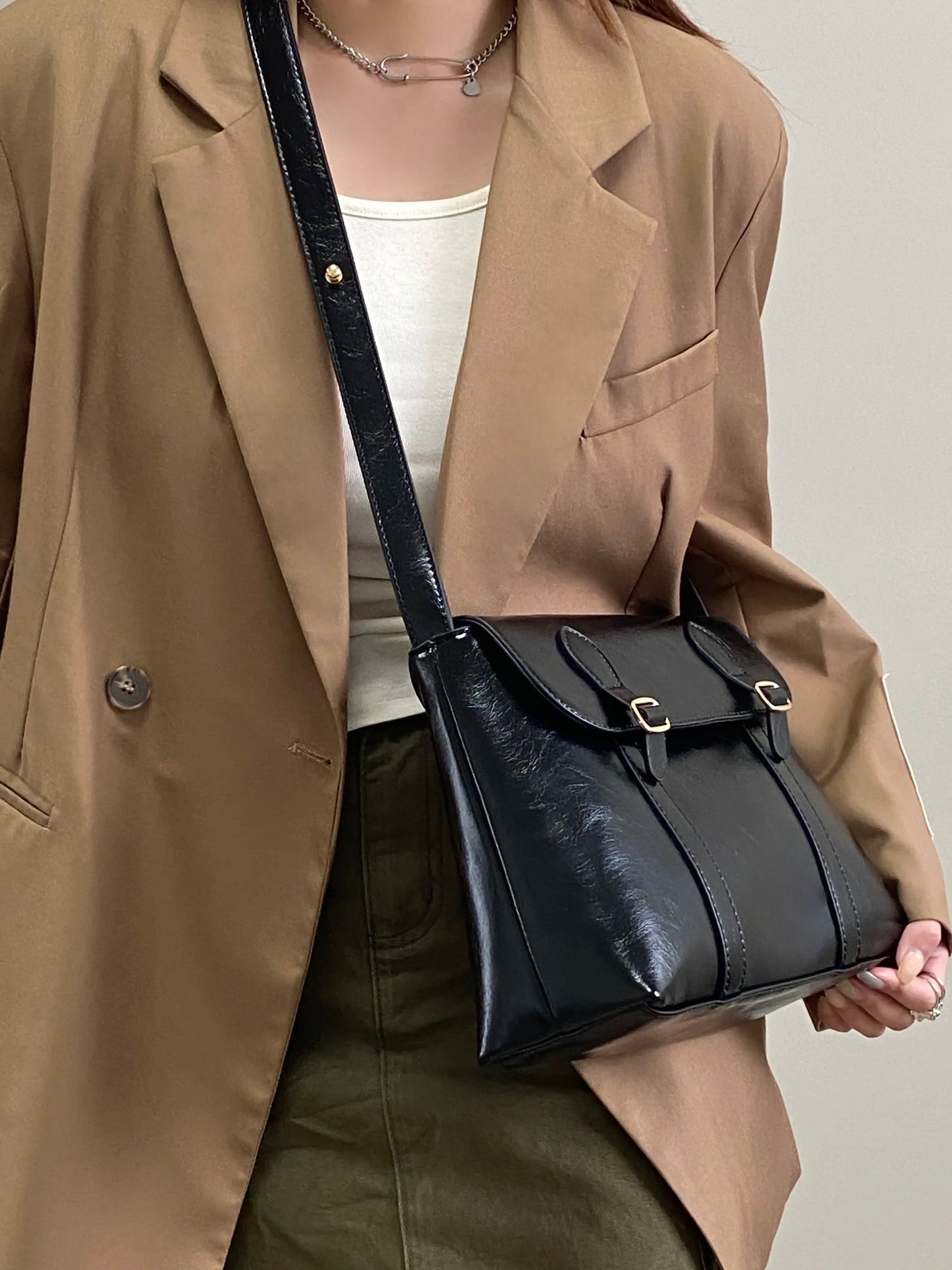 Vintage Women's Shoulder Bag Large Capacity Ladies Tote Purse Handbags Pu Leather Female Messenger Bags College Girls Book Bag Your Shop Mania