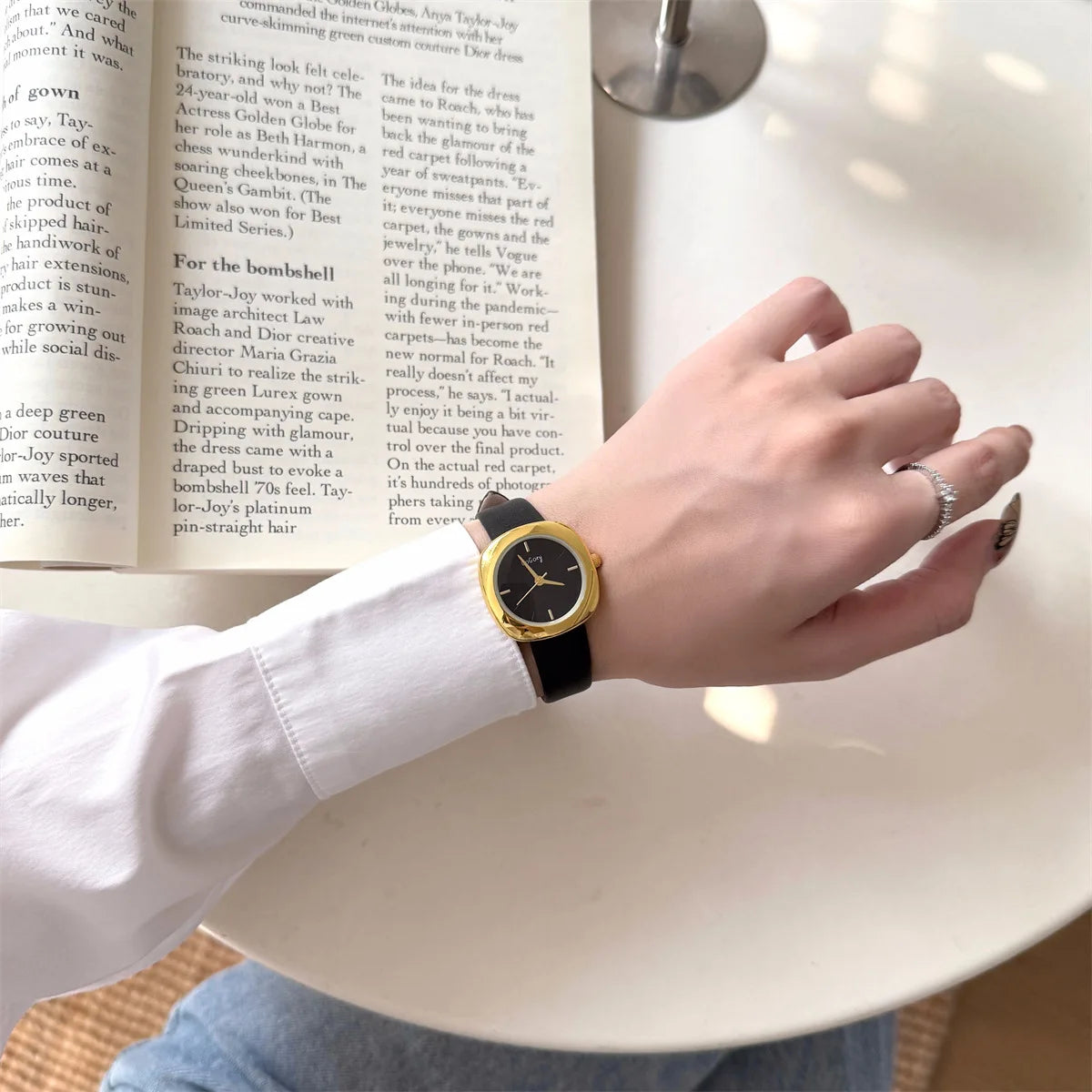 Luxury Brand Gold Watch for Women Fashion Simple Quartz Watches Adjustable Stainless Steel Strap Wristwatch Dropshipping Your Shop Mania