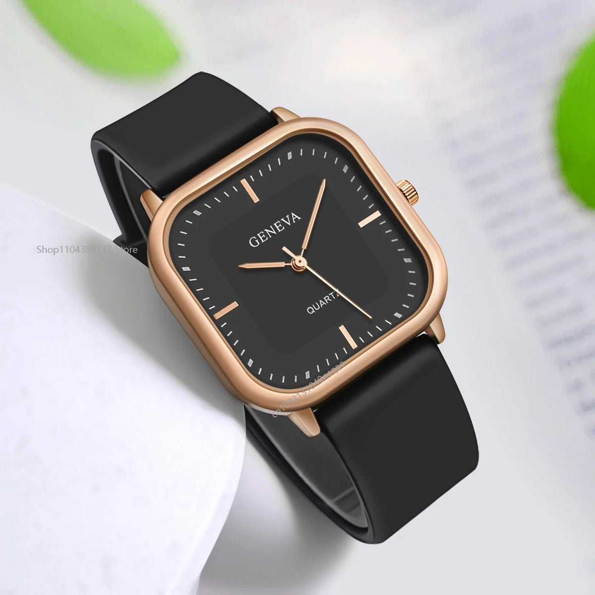 Fashion Women's Casual Elegant Simple Square Quartz Silicone Watch Gift for Men and Women Your Shop Mania