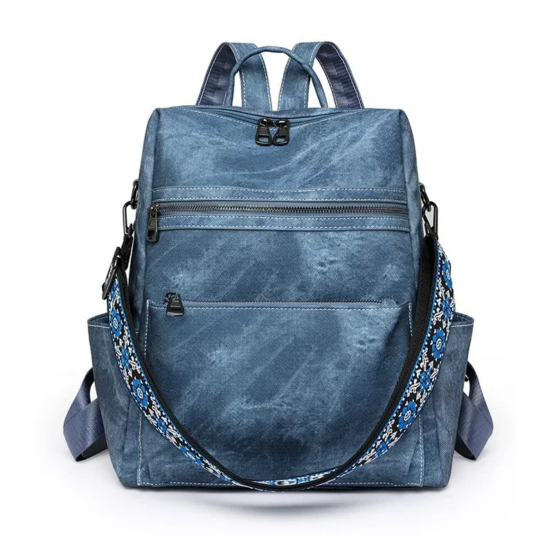 Lightweight Girls Retro Backpack Fashion Multipurpose Women's Backpack Large Capacity Leisure Travel Dual-purpose Shoulder Bag Your Shop Mania