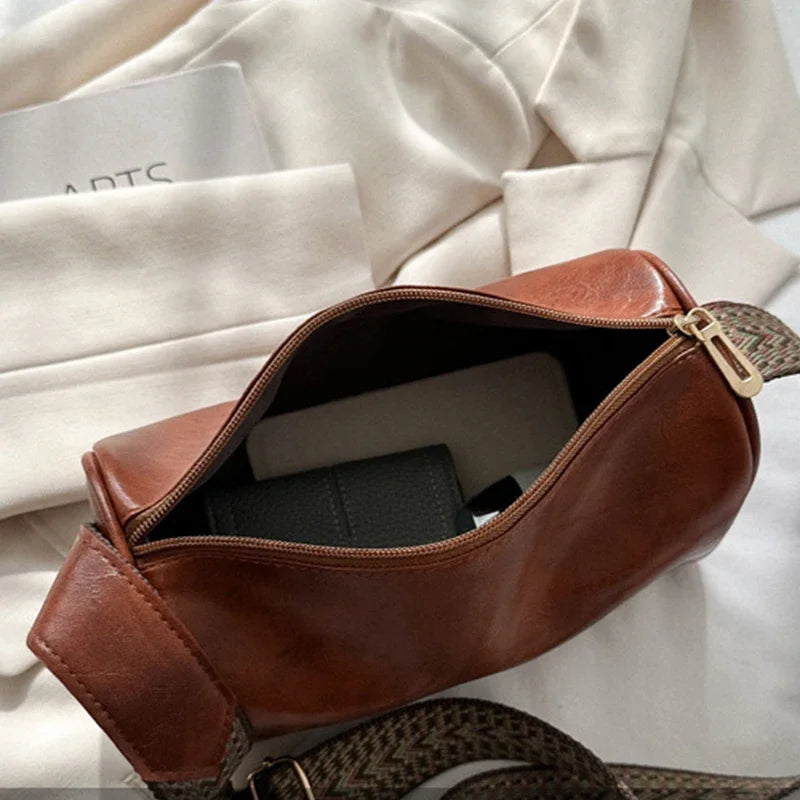 Vintage PU Leather  Women Small Handbag and Purse Fashion Designer Crossbody Bag Female Casual Travel Pillow Shoulder Bag Your Shop Mania