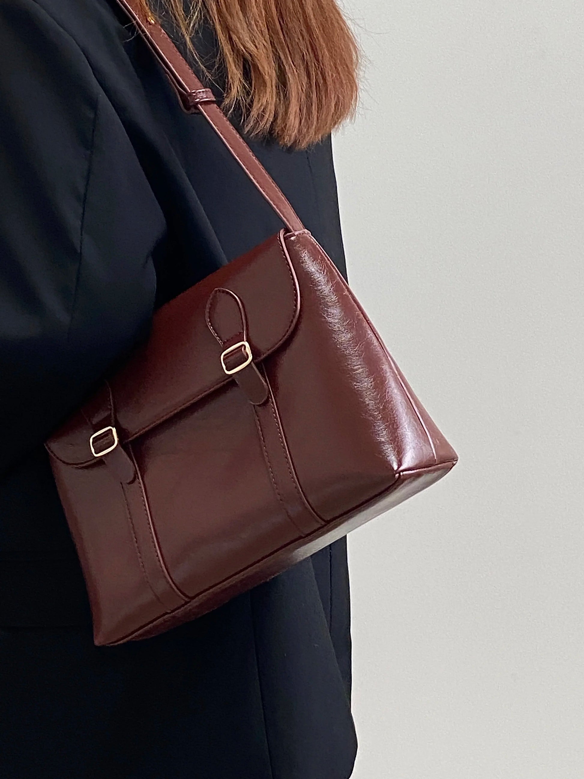 Vintage Women's Shoulder Bag Large Capacity Ladies Tote Purse Handbags Pu Leather Female Messenger Bags College Girls Book Bag Your Shop Mania