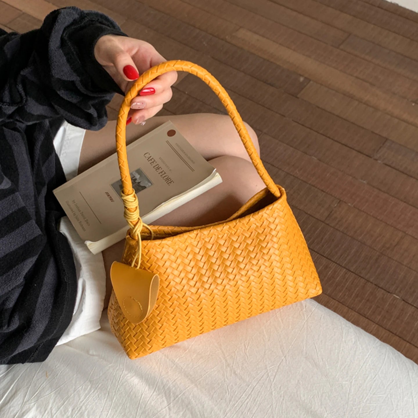 Casual Large Capaci Woven Bag Women's Summer Versatile Single oulder Underarm Bag Sli Buet Bag Briti Sle Handbag Your Shop Mania