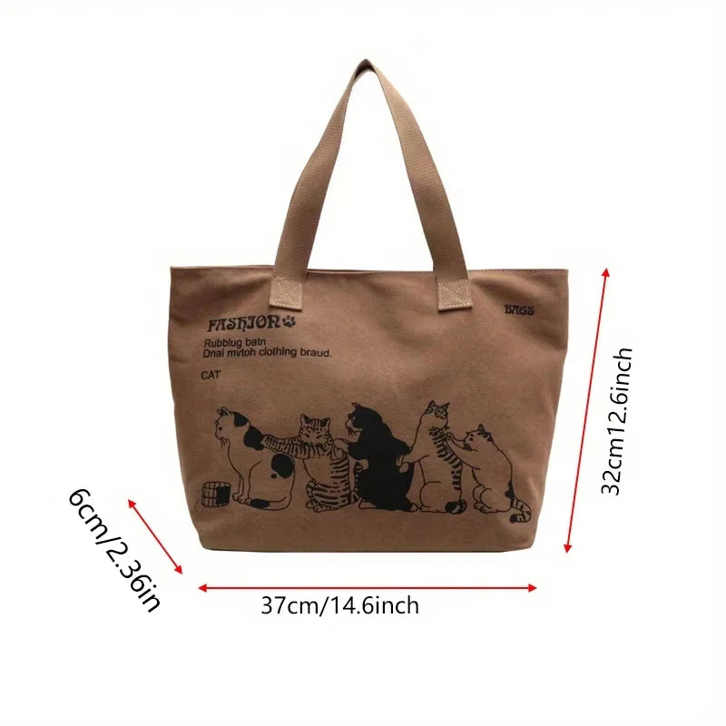 Women's Canvas Tote Bag Fashionable Spacious Durable Shoulder Bag with Zipper Closure and Classic Design Perfect for Work Your Shop Mania