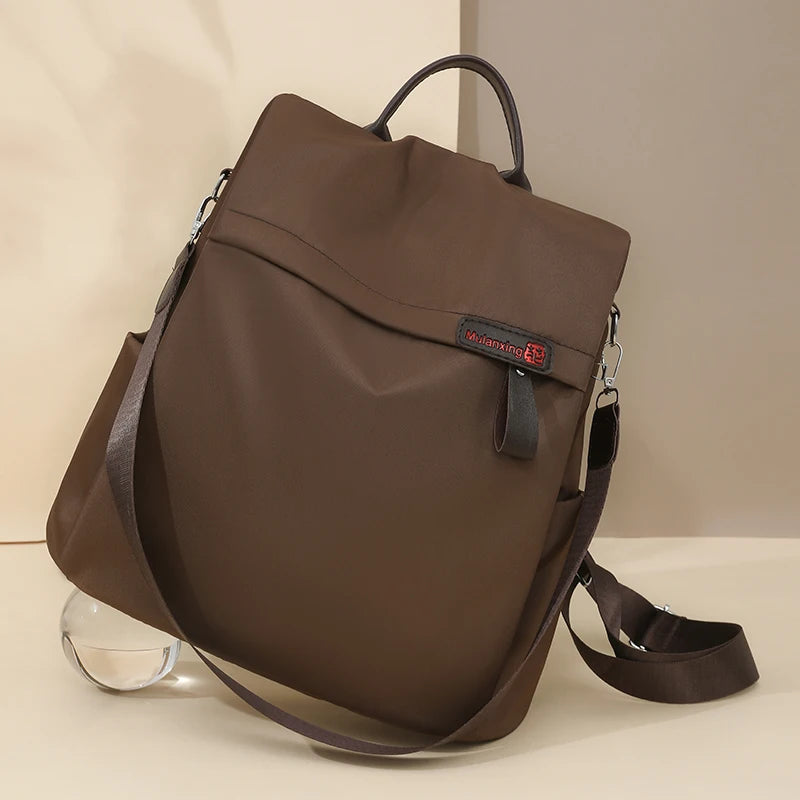 2025 New Fashion Women Anti-Theft Nylon Backpack Large Capacity Lightweight Travel Handbag Casual Shoulder Bag for Work College Your Shop Mania