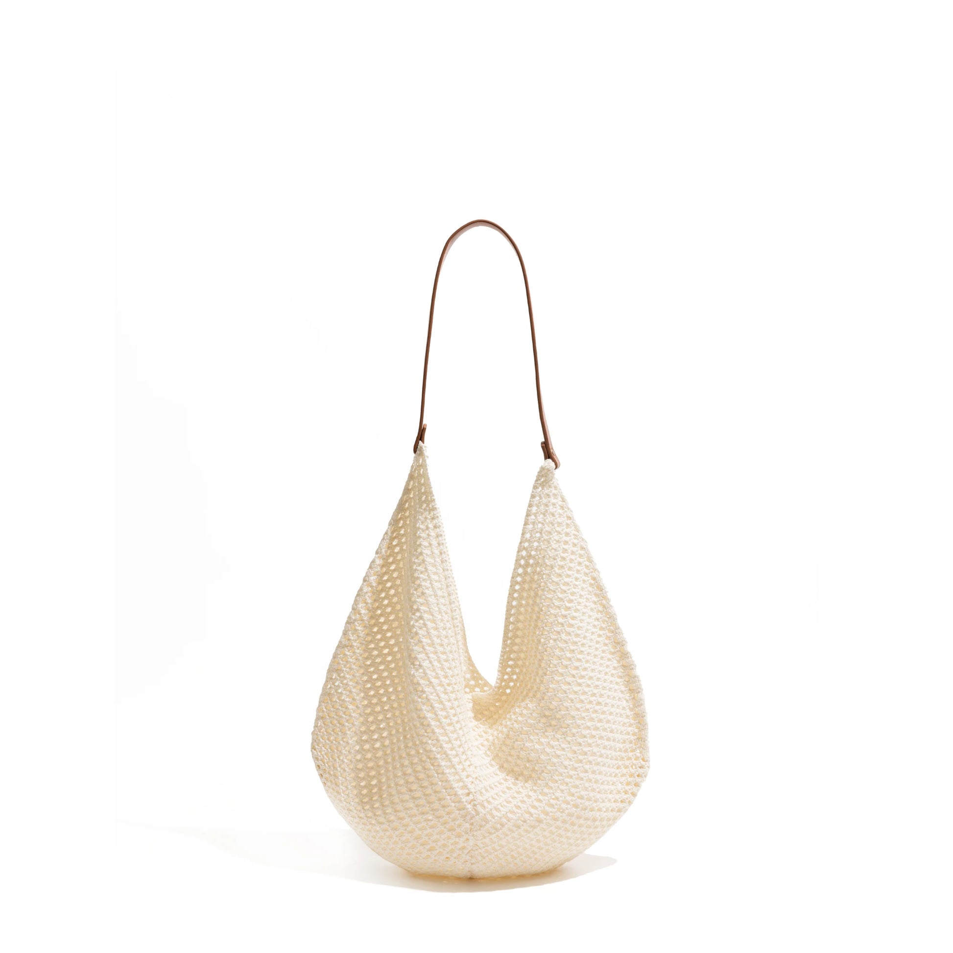 CKKUI Cotton Rope Knitted Crochet Shoulder Shopping Purses With PU Leather Top Handle Korean Style Simple Red Large Capacity Bag Your Shop Mania