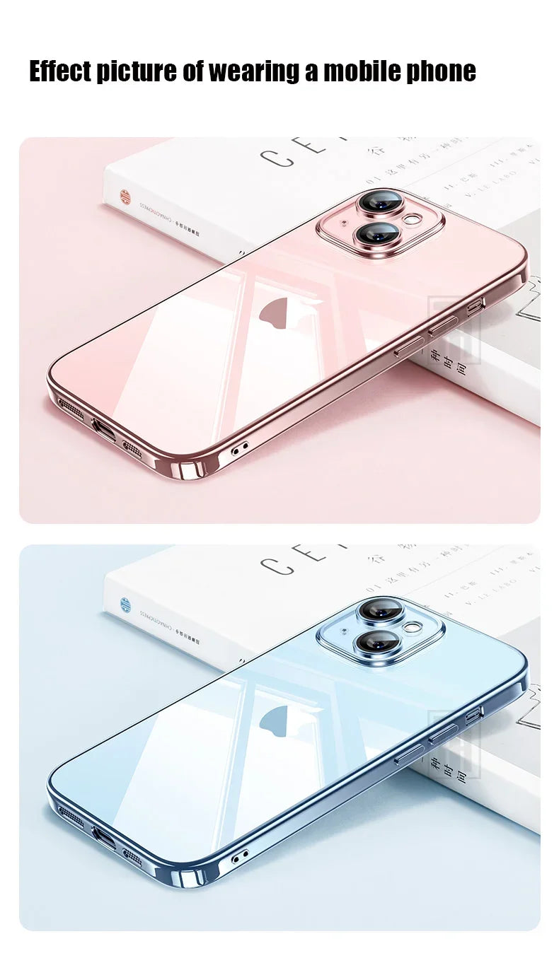 Official  Phone Case for iPhone 16 15 14 13 12 11 Pro Max 16 Plus Transparent