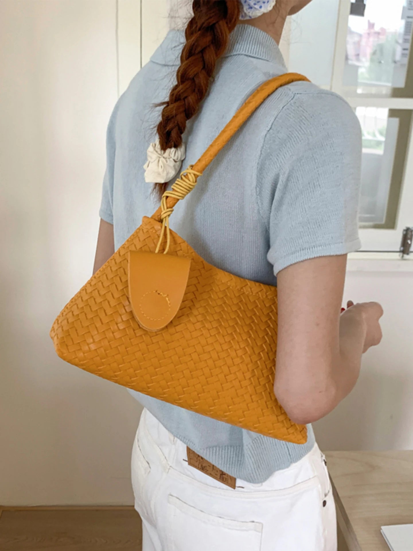 Casual Large Capaci Woven Bag Women's Summer Versatile Single oulder Underarm Bag Sli Buet Bag Briti Sle Handbag Your Shop Mania