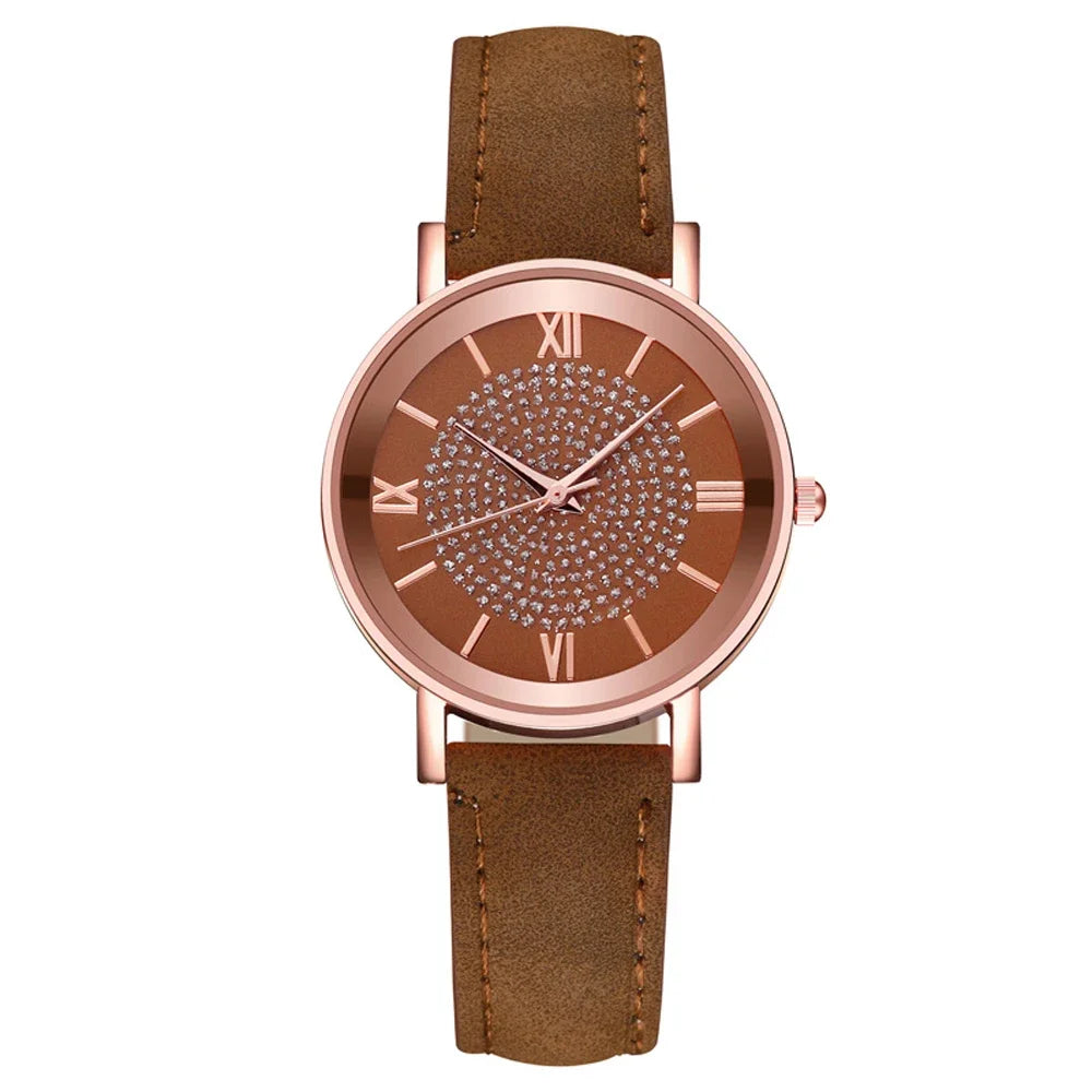2025 New Women Watch Luxury Female Quartz Wristwatch Leather Belt Dial Casual Fashion Bracelet Ladies Girls Clock Gifts Your Shop Mania