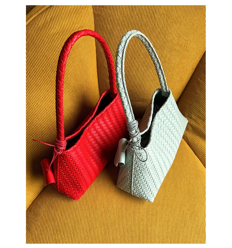 Casual Large Capaci Woven Bag Women's Summer Versatile Single oulder Underarm Bag Sli Buet Bag Briti Sle Handbag Your Shop Mania