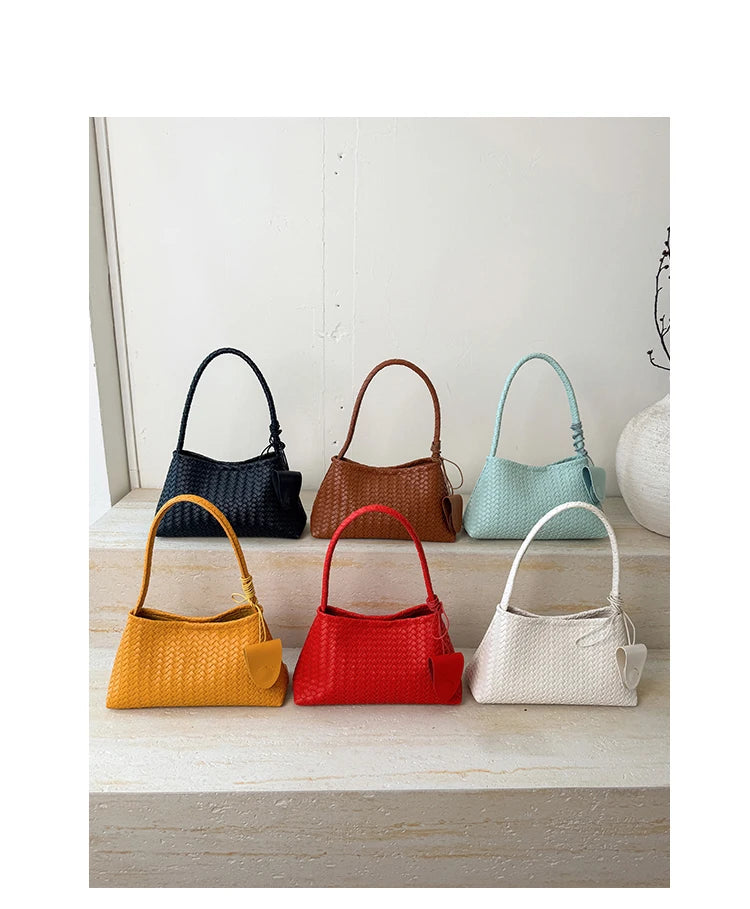 Casual Large Capaci Woven Bag Women's Summer Versatile Single oulder Underarm Bag Sli Buet Bag Briti Sle Handbag Your Shop Mania