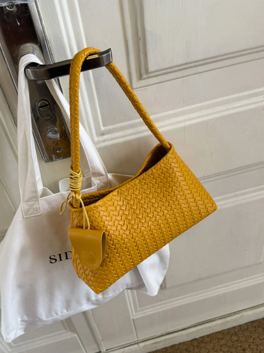 Casual Large Capaci Woven Bag Women's Summer Versatile Single oulder Underarm Bag Sli Buet Bag Briti Sle Handbag Your Shop Mania