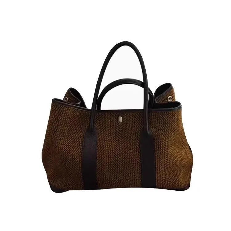 Autumn Winter New Women's Bapa Faionable Woolen awl oulder Handbag Simple Versatile Large Capaci Tree... Your Shop Mania