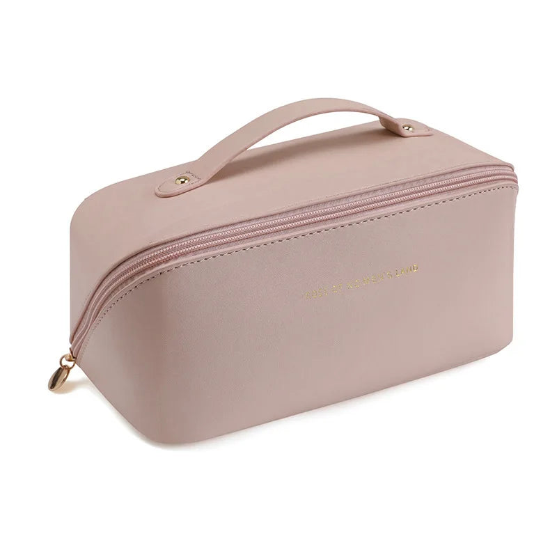 PU Fashion and Convenient Makeup Bag, Travel Storage Bag, Large Capacity Toilet Bag, Hand Boosting Beauty Pillow Makeup Bag Your Shop Mania