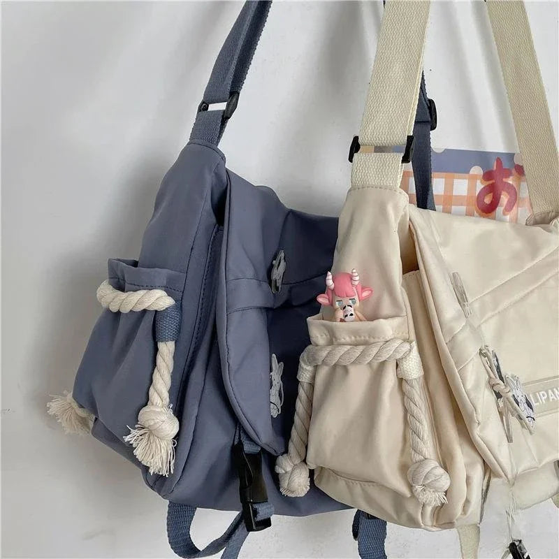 Shoulder Bag Large Capacity Crossbody Bag Retro Workwear Postman Bags for Women Nylon Handbags Your Shop Mania