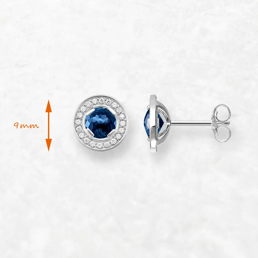 Light of Luna Blue Ear Studs Earring,Europe Style Fashion Jewerly For Women Gift In 925 Sterling Silver Your Shop Mania