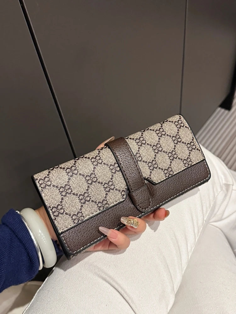 Faionable Cact Women's Wallet Large Capaci Thin Long Sle Handheld Leather Clutch Simple Design Spring 2025 New Arrival Your Shop Mania
