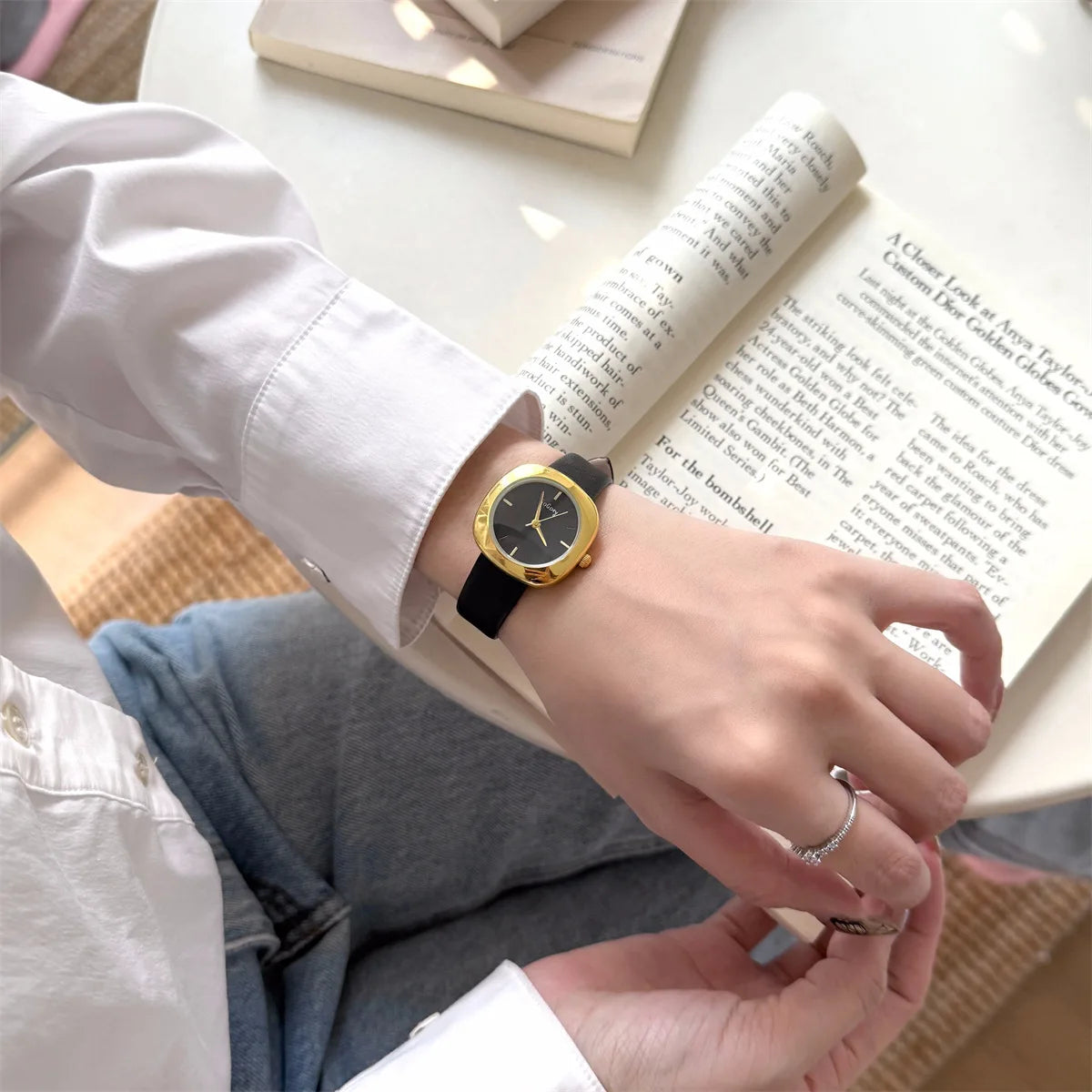 Luxury Brand Gold Watch for Women Fashion Simple Quartz Watches Adjustable Stainless Steel Strap Wristwatch Dropshipping Your Shop Mania