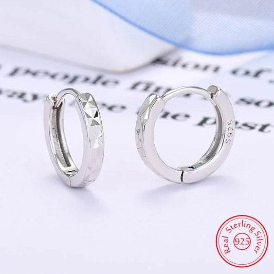 High Quality Woman's 925 Sterling Silver Jewelry New Hoop Earrings Your Shop Mania