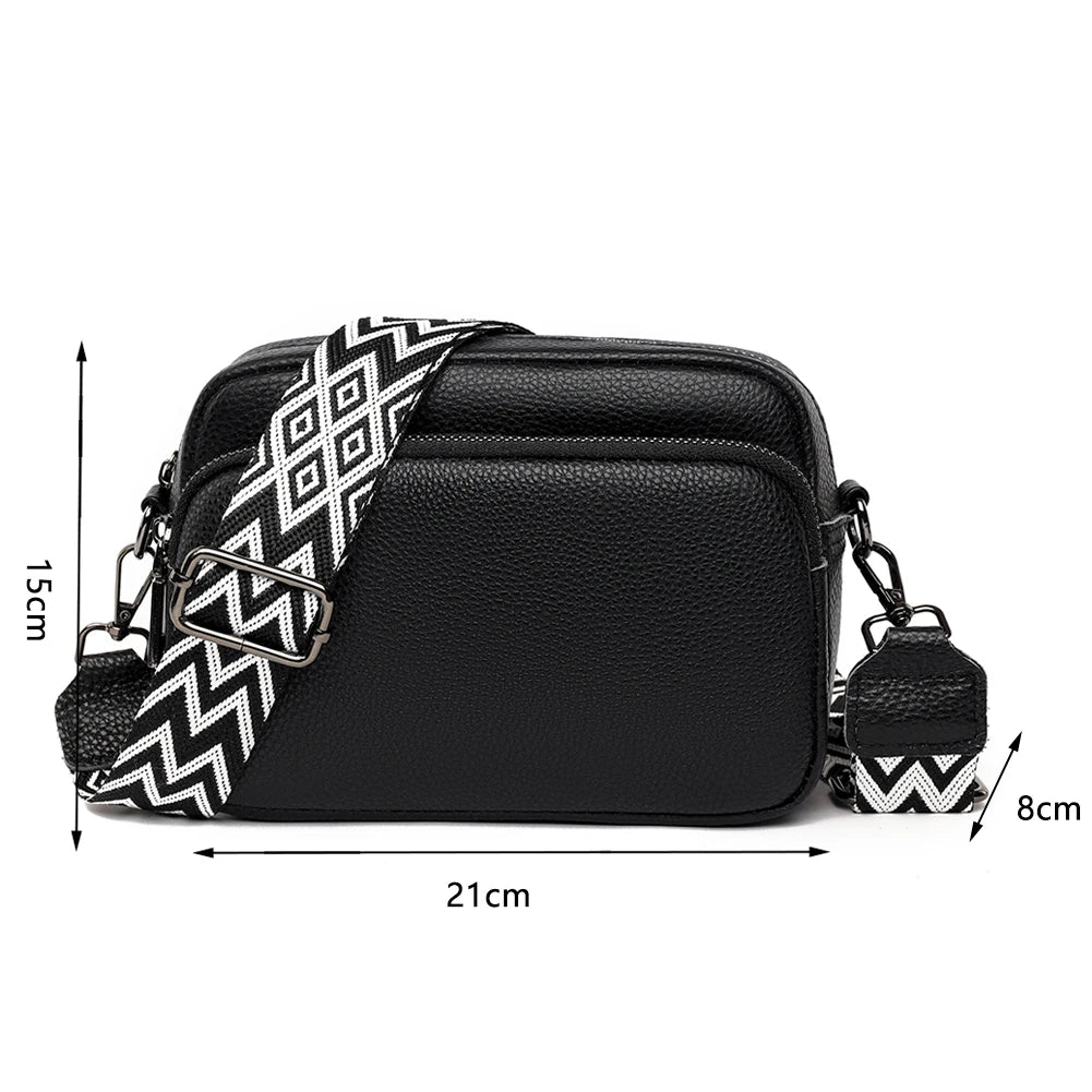 Genuine Leather Crossbody Bag Fashion Mobile Phone Bag Portable Elegant Solid Color Adjustable Strap Simple for Weekend Vacation Your Shop Mania