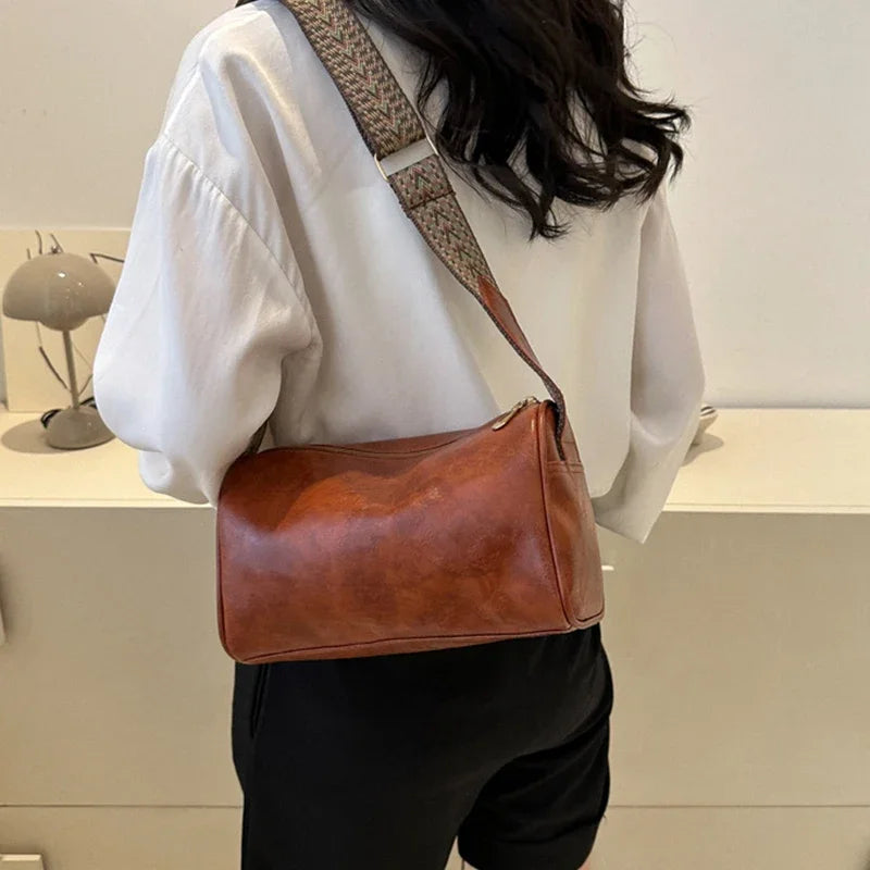 Vintage PU Leather  Women Small Handbag and Purse Fashion Designer Crossbody Bag Female Casual Travel Pillow Shoulder Bag Your Shop Mania