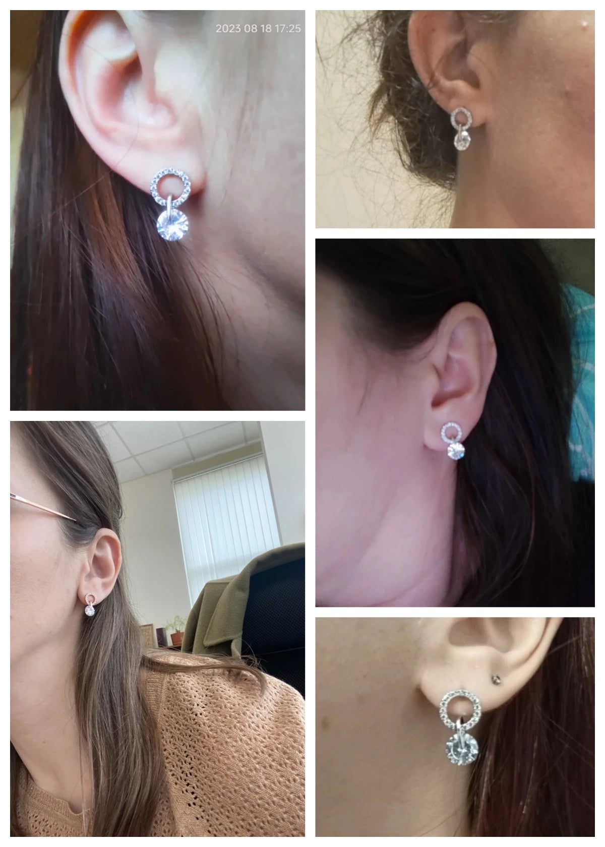 Brilliant Cubic Zirconia Women Drop Earrings 4 Colors Simple Stylish Female Delicate Earring Jewelry Your Shop Mania