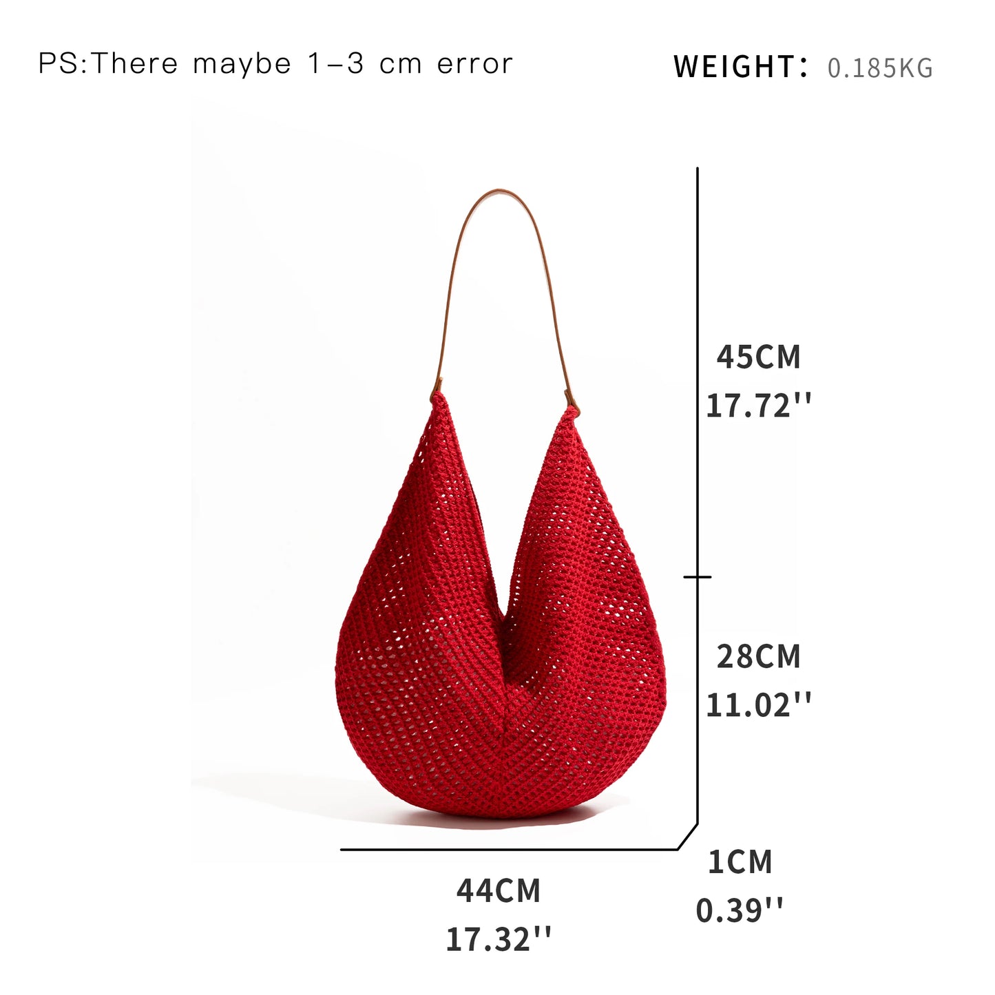 CKKUI Cotton Rope Knitted Crochet Shoulder Shopping Purses With PU Leather Top Handle Korean Style Simple Red Large Capacity Bag Your Shop Mania