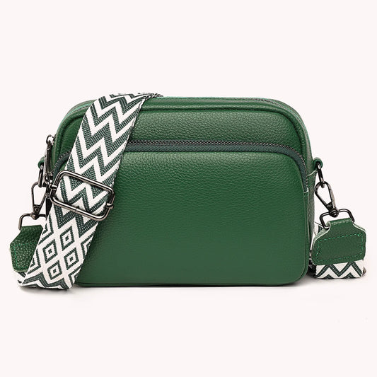 Genuine Leather Crossbody Bag Fashion Mobile Phone Bag Portable Elegant Solid Color Adjustable Strap Simple for Weekend Vacation Your Shop Mania