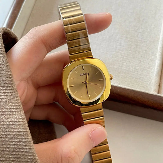 Luxury Brand Gold Watch for Women Fashion Simple Quartz Watches Adjustable Stainless Steel Strap Wristwatch Dropshipping Your Shop Mania