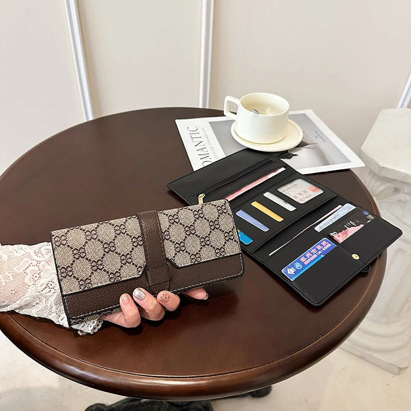 Faionable Cact Women's Wallet Large Capaci Thin Long Sle Handheld Leather Clutch Simple Design Spring 2025 New Arrival Your Shop Mania