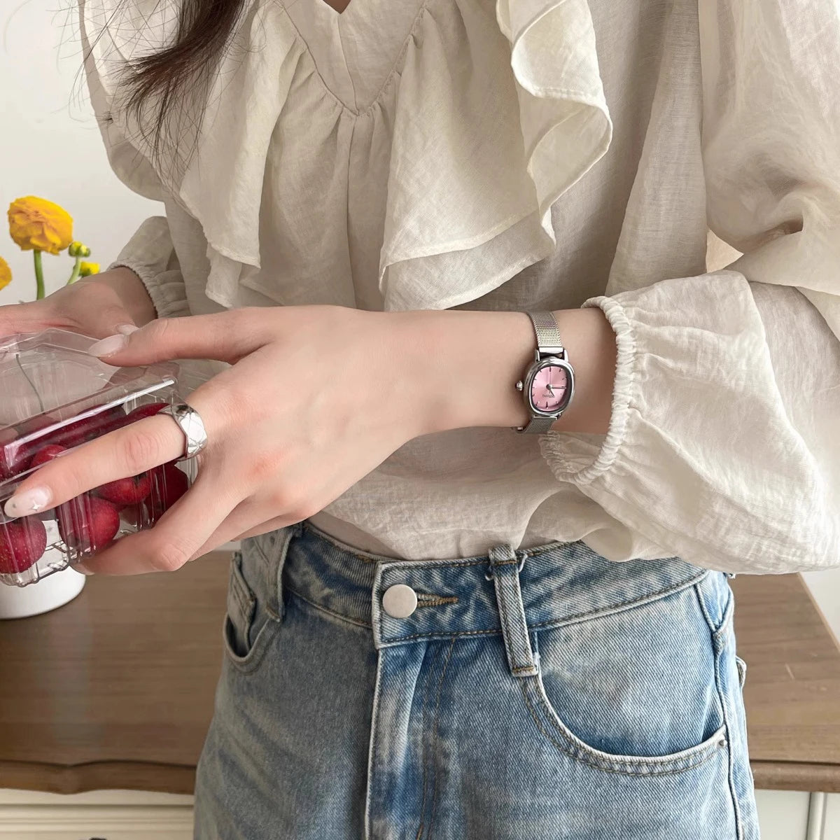 New Elliptic Watch Women Retro Fashion Ladies Quartz Wrist Watch Student Simplified Net Belt Watch Relojes Para Mujer Montre Your Shop Mania