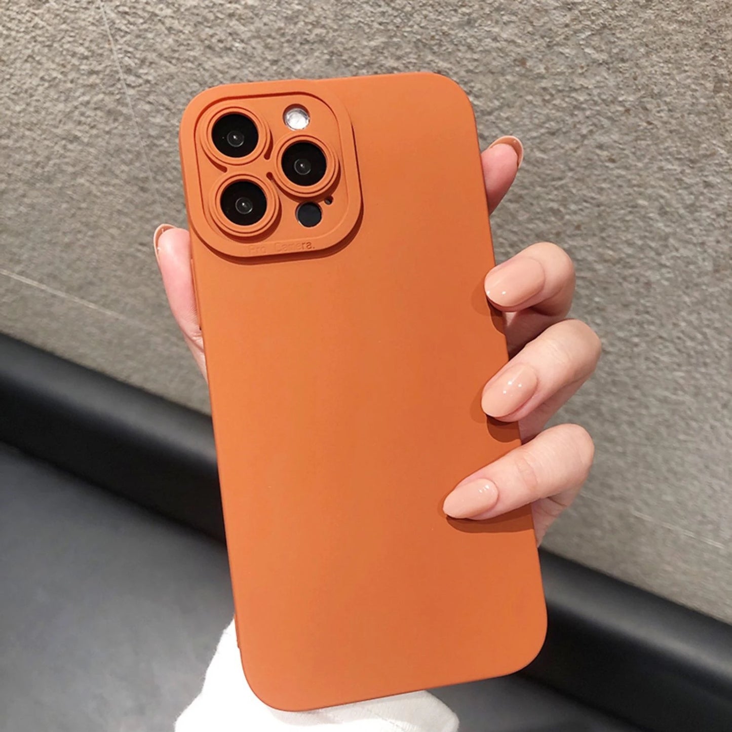 Luxury Soft Matte Purple Phone Case For iPhone 11 12 13 14 15 16 Pro Max XS XR 7 Plus Original Liquid Silicone Shockproof Cover