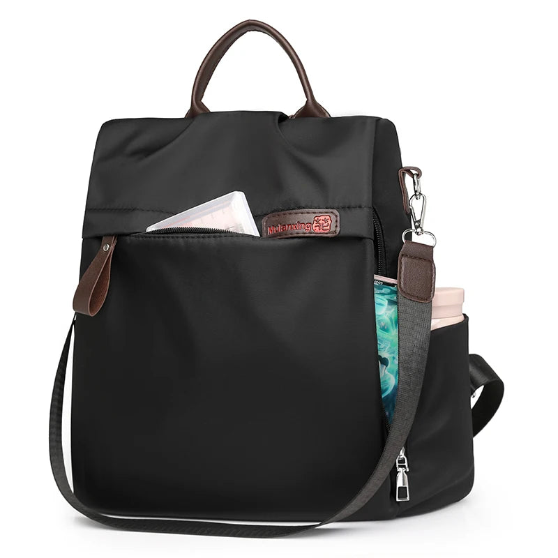 2025 New Fashion Women Anti-Theft Nylon Backpack Large Capacity Lightweight Travel Handbag Casual Shoulder Bag for Work College Your Shop Mania