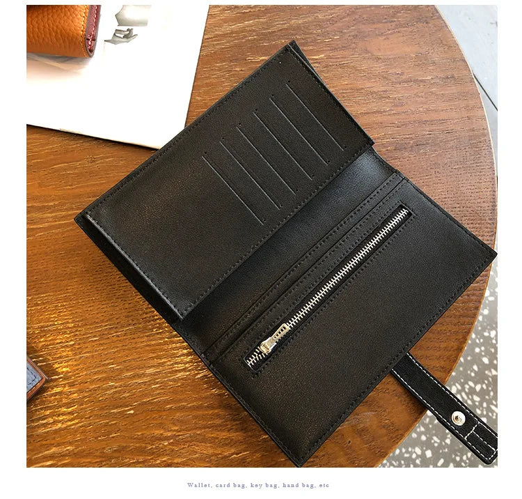 New Arrive 2025 Women's Genuine Leather Wallets Fashion Long Wallets Multifunction Purses Luxury Clutch Bags Card Holder B350 Your Shop Mania