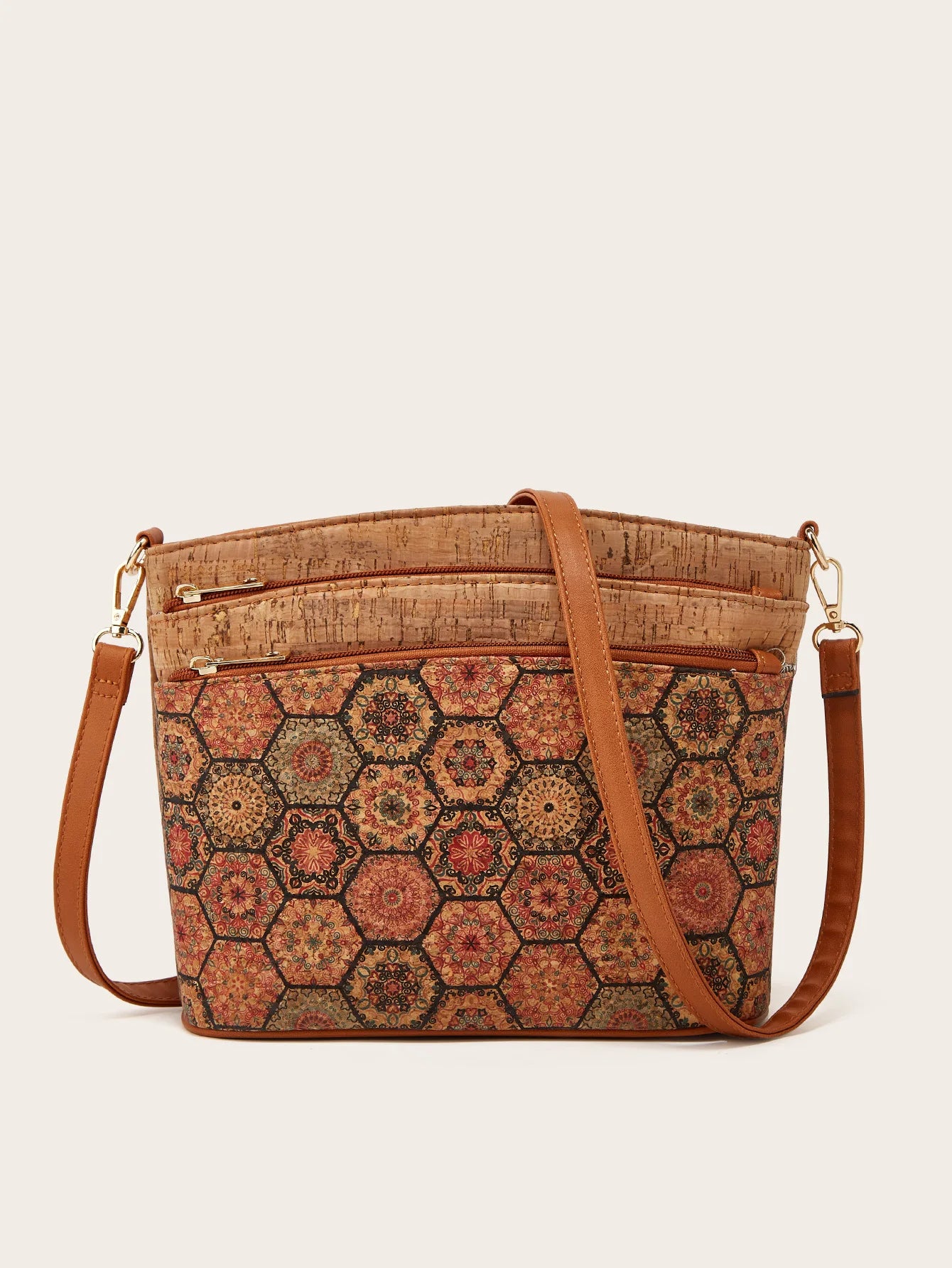 2025 New Women's Bag Retro Shoulder Crossbody Bag Fashion Personalized Print Zipper Small Square Bag Vertical Square Bag Your Shop Mania