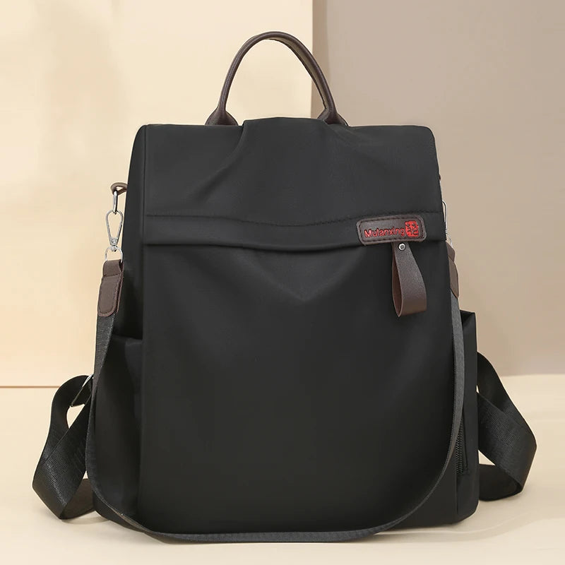 2025 New Fashion Women Anti-Theft Nylon Backpack Large Capacity Lightweight Travel Handbag Casual Shoulder Bag for Work College Your Shop Mania