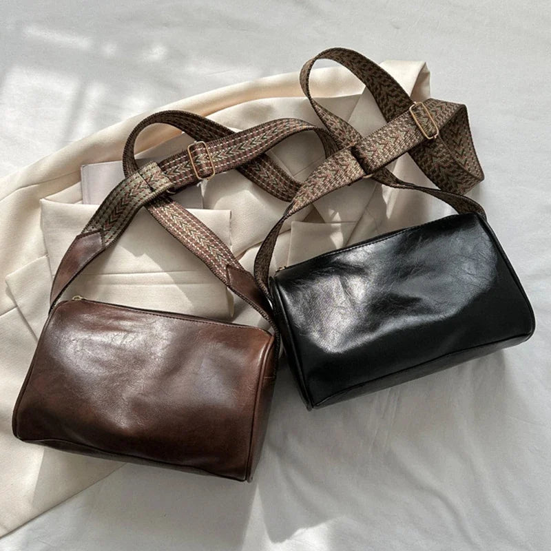 Vintage PU Leather  Women Small Handbag and Purse Fashion Designer Crossbody Bag Female Casual Travel Pillow Shoulder Bag Your Shop Mania