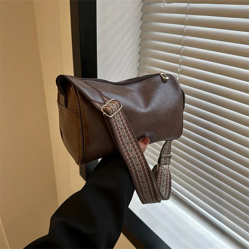 Vintage PU Leather  Women Small Handbag and Purse Fashion Designer Crossbody Bag Female Casual Travel Pillow Shoulder Bag Your Shop Mania