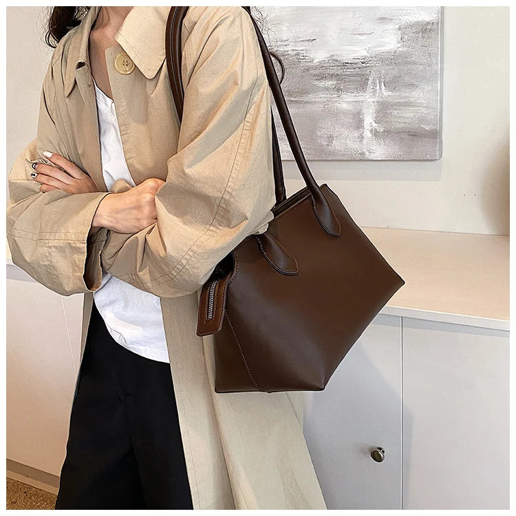 Urban Simple Sle Handbag Single oulder Bag Underarm Casual Bag Summer Trendy  Large Bag Tote Bag Your Shop Mania