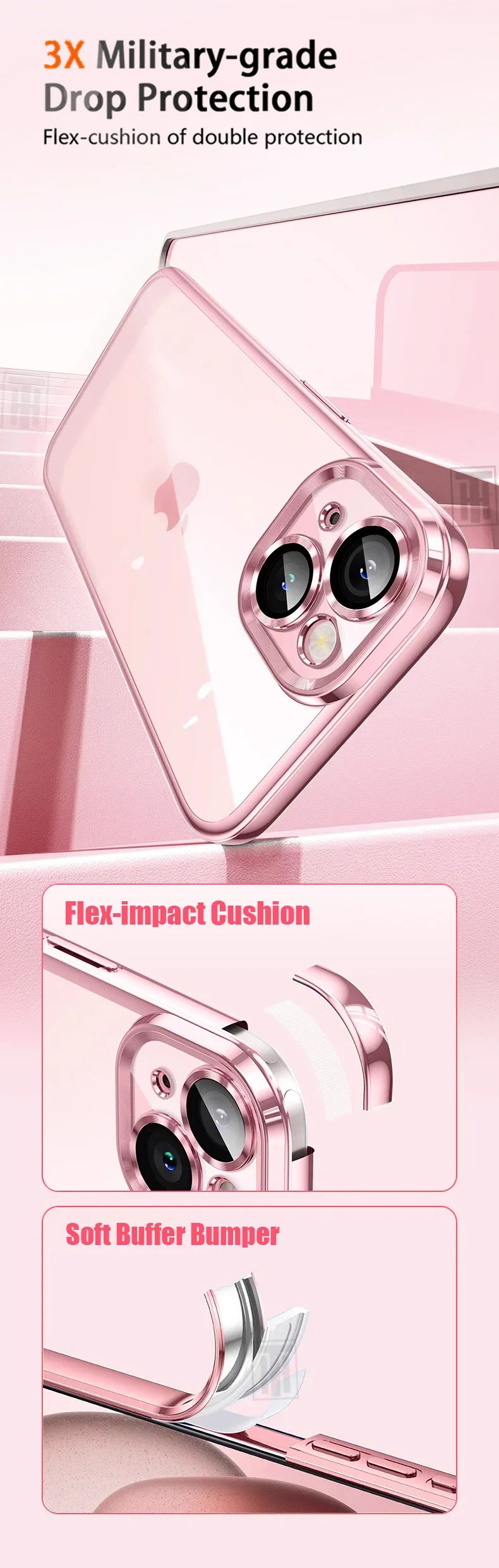 Official  Phone Case for iPhone 16 15 14 13 12 11 Pro Max 16 Plus Transparent