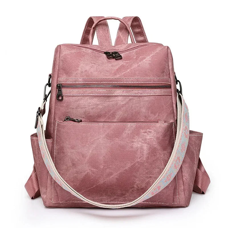Lightweight Girls Retro Backpack Fashion Multipurpose Women's Backpack Large Capacity Leisure Travel Dual-purpose Shoulder Bag Your Shop Mania