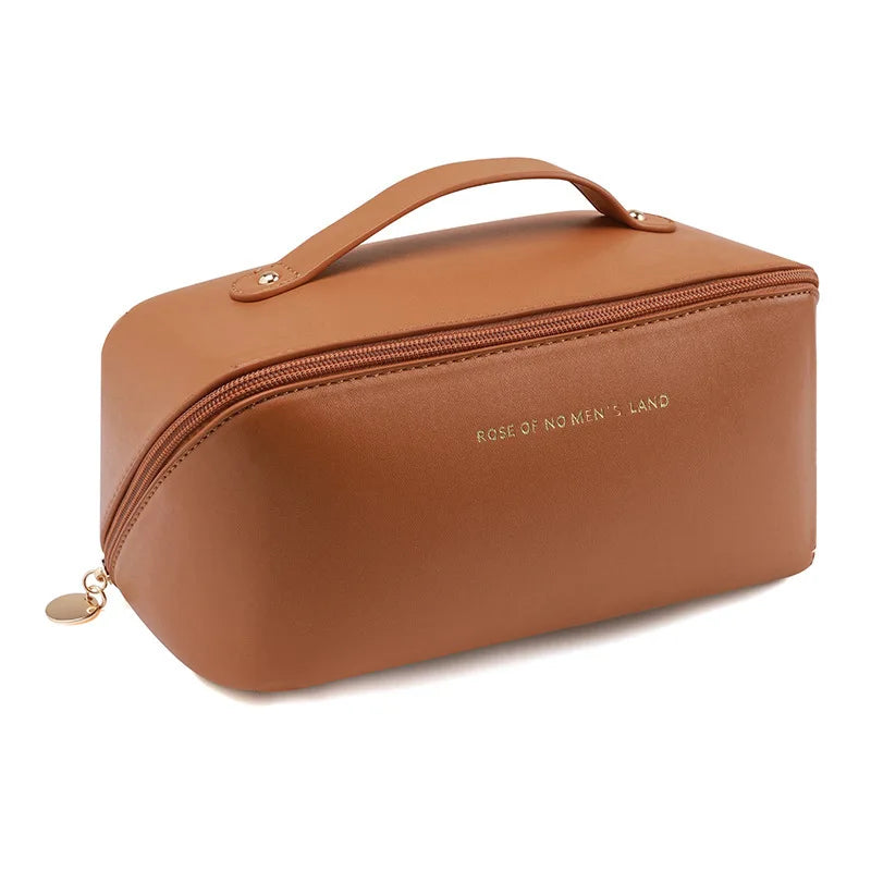 PU Fashion and Convenient Makeup Bag, Travel Storage Bag, Large Capacity Toilet Bag, Hand Boosting Beauty Pillow Makeup Bag Your Shop Mania