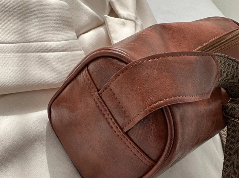 Vintage PU Leather  Women Small Handbag and Purse Fashion Designer Crossbody Bag Female Casual Travel Pillow Shoulder Bag Your Shop Mania