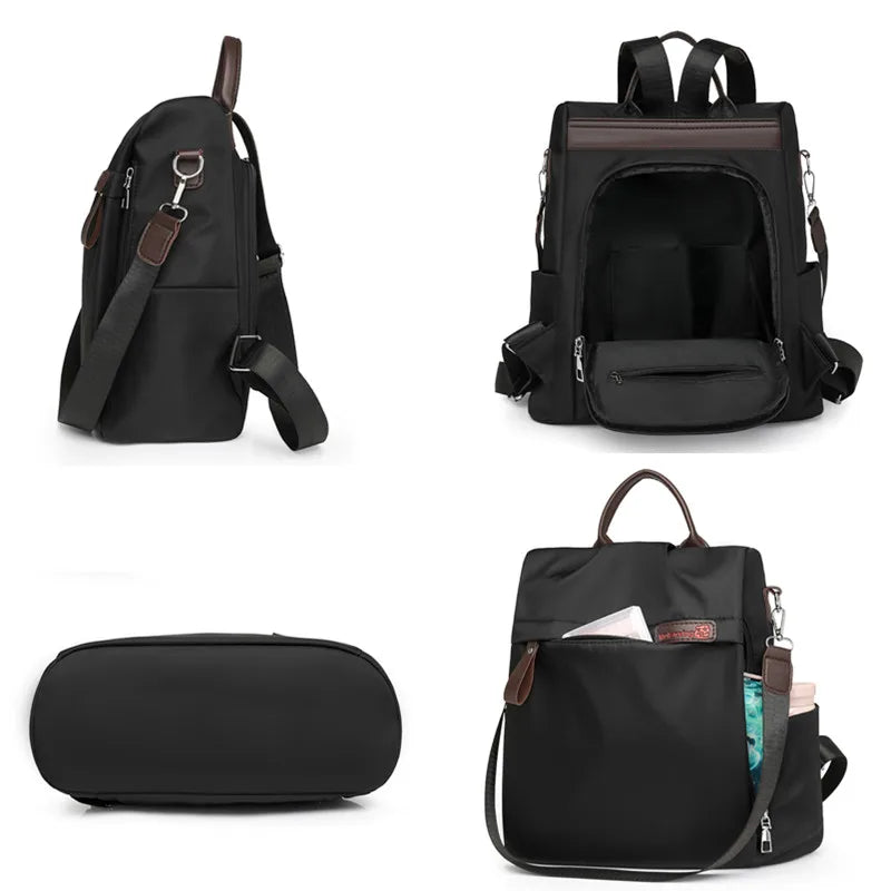 2025 New Fashion Women Anti-Theft Nylon Backpack Large Capacity Lightweight Travel Handbag Casual Shoulder Bag for Work College Your Shop Mania