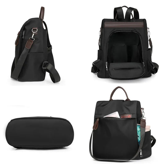 2025 New Fashion Women Anti-Theft Nylon Backpack Large Capacity Lightweight Travel Handbag Casual Shoulder Bag for Work College Your Shop Mania